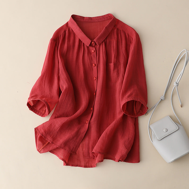 Pure Cotton Casual Wear Shirt Top