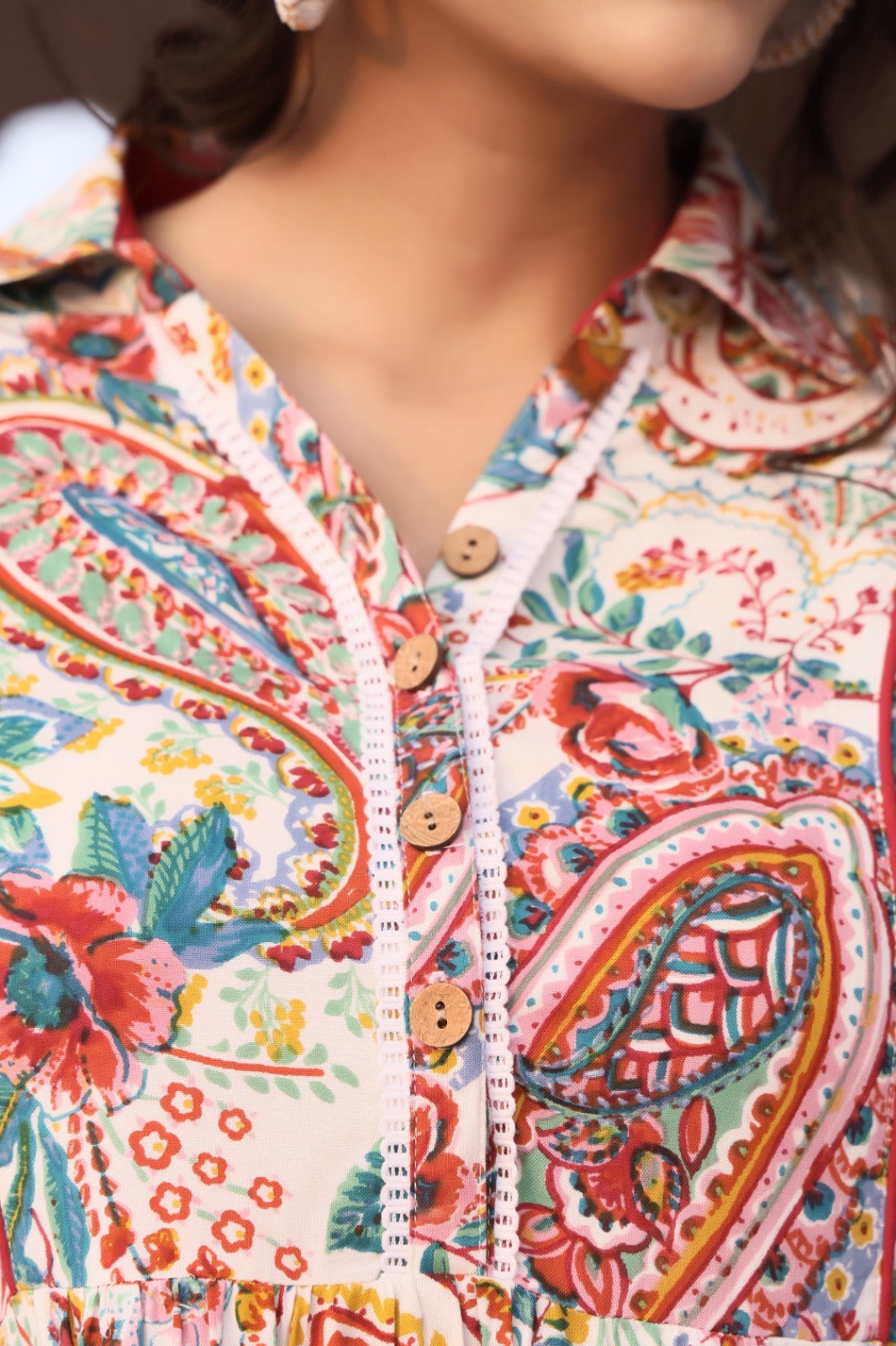 Boho Chic Paisley Print Flowy Dress