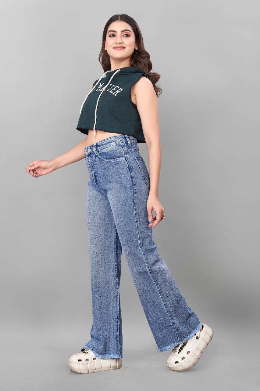 Vintage Spray Wash Boot Cut Jeans