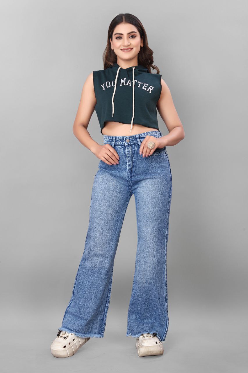 Vintage Spray Wash Boot Cut Jeans