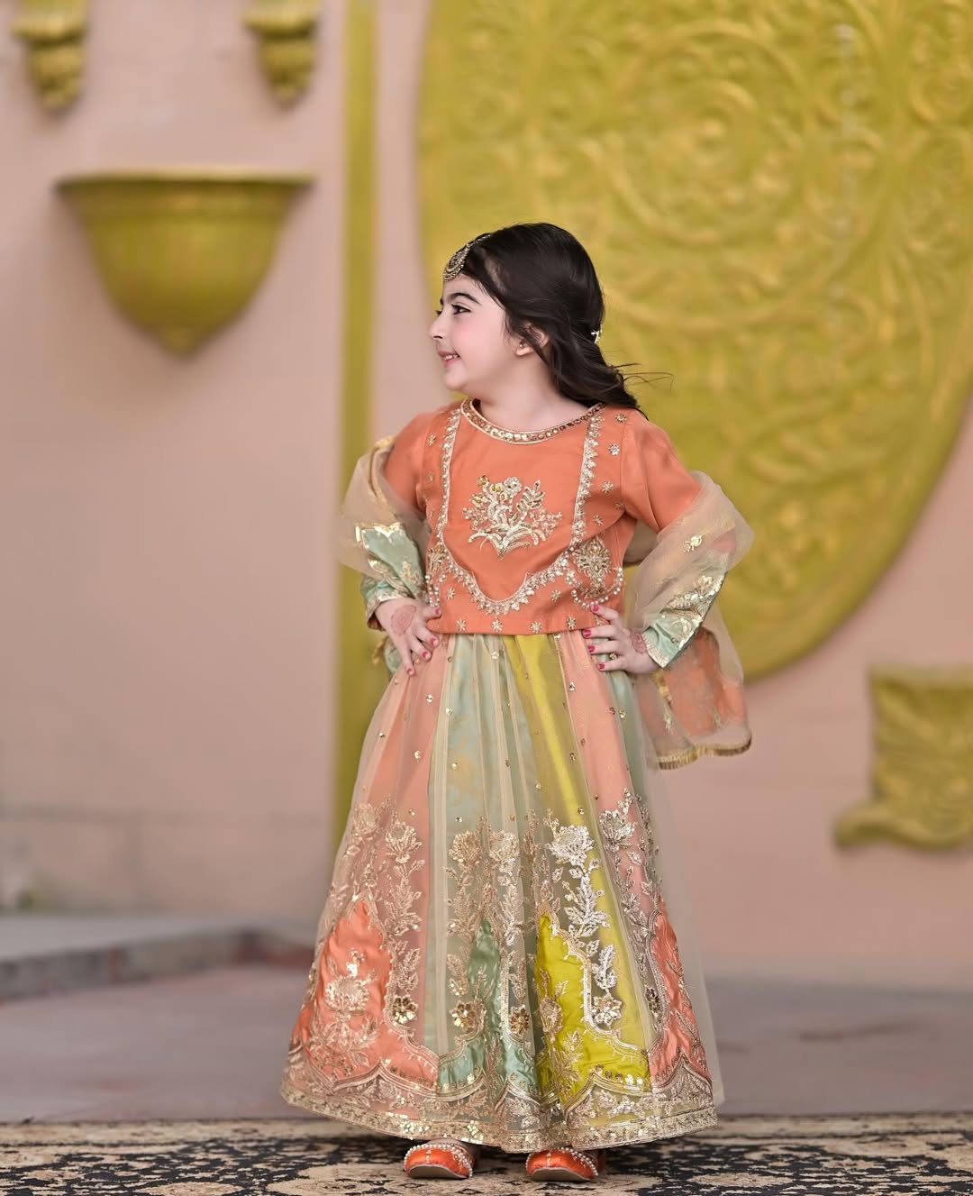 Myra Pastel Garden Lehenga