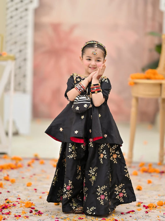 Aarika Royal Noir Sharara Set