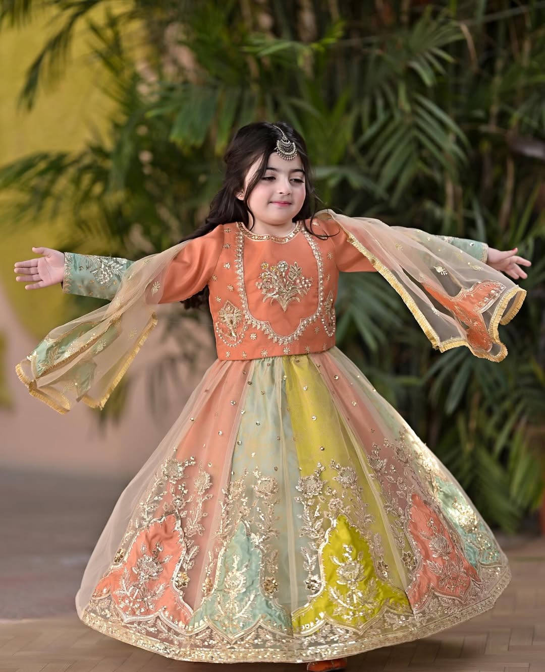 Myra Pastel Garden Lehenga