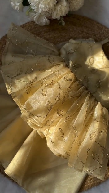 Alaya Golden Aura Sharara Set