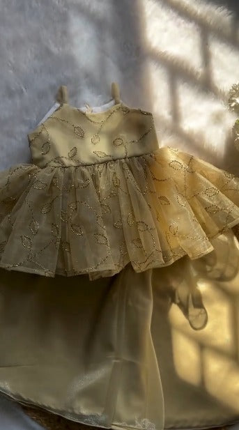 Alaya Golden Aura Sharara Set