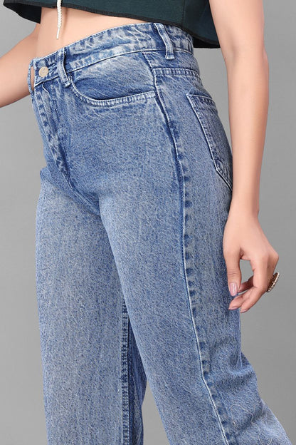 Vintage Spray Wash Boot Cut Jeans